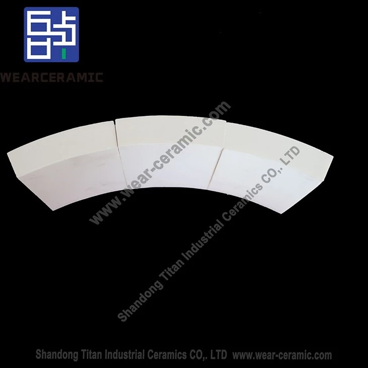 Curved ZTA Ceramc Tiles For Hopper And Pipe